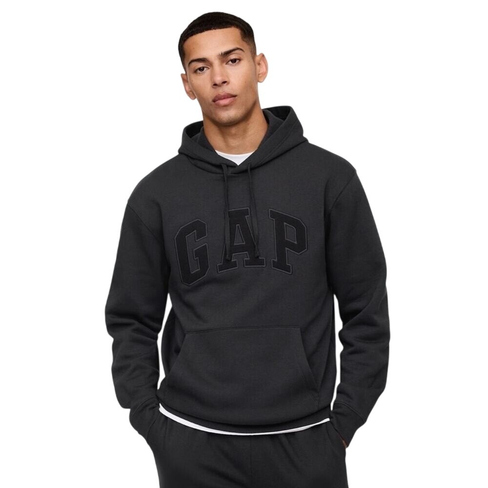 NWT‎ Gap Logo Black Men's Hoodie Size L